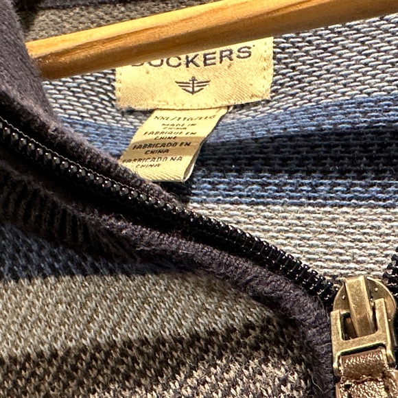 Dockers Striped Pullover 1/4 Zipper Sweater Size XXL - Picture 6 of 6